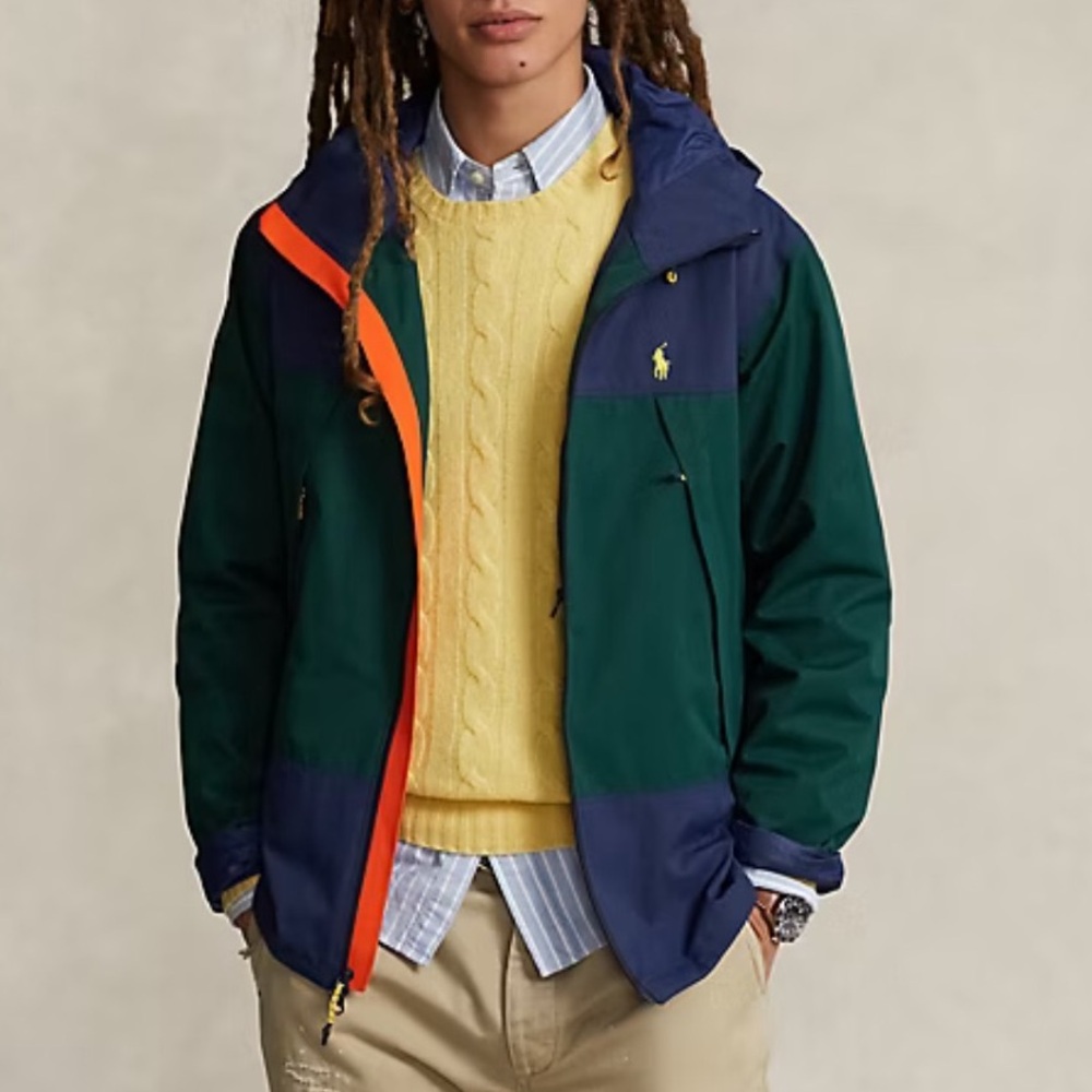 Polo Ralph Lauren men’s color blocked hooded jacket